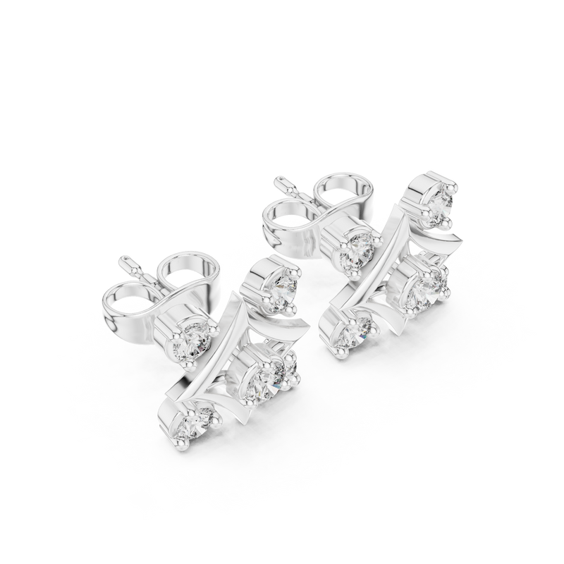 Earring 9#10012E - White Gold - Image