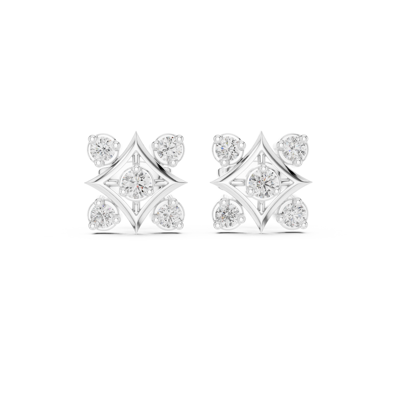 Earring 9#10012E - White Gold - Image
