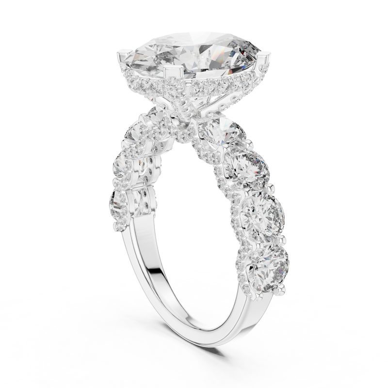 Ladies Ring 9#10012L_12@7 - White Gold - Image