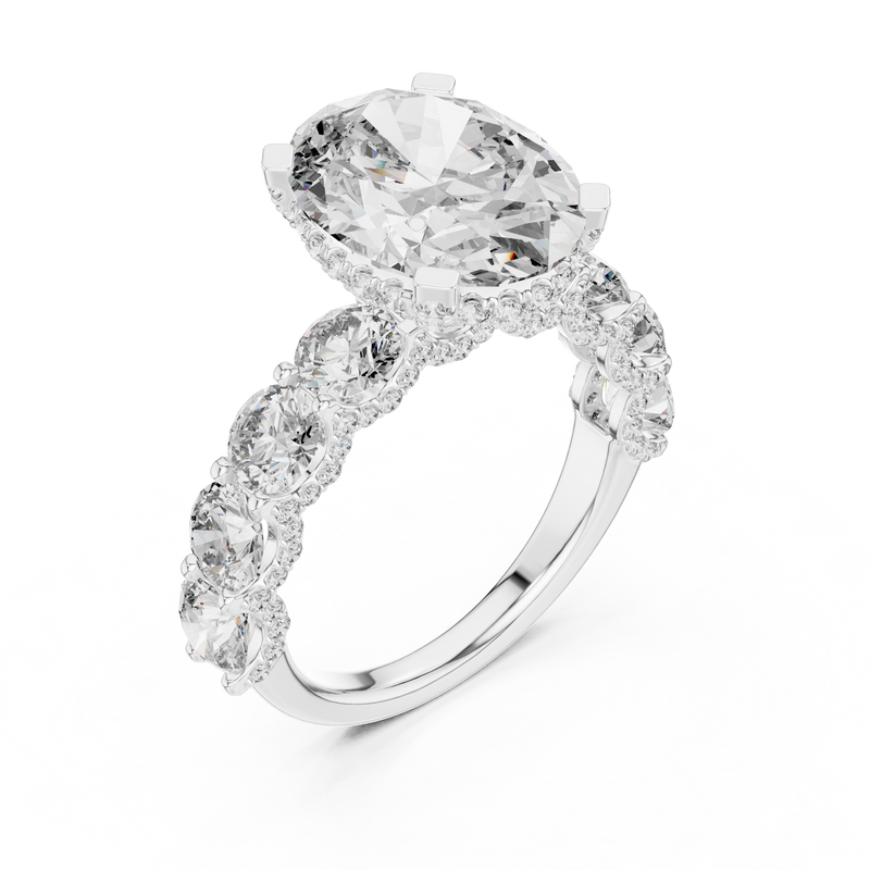 Ladies Ring 9#10012L_12@7 - White Gold - Image