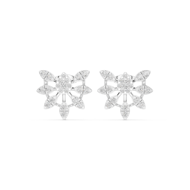 Earring 9#10012PE@7 - White Gold - Image