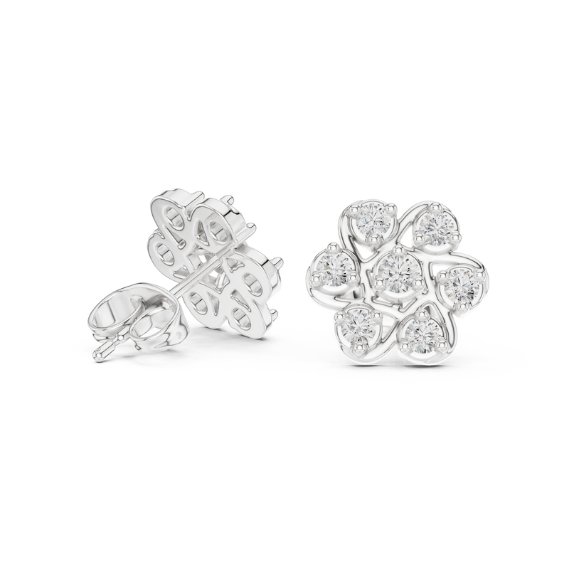 Earring 9#10013E - White Gold - Image