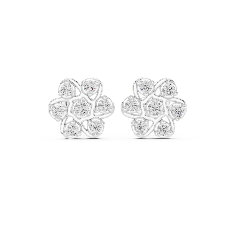 Earring 9#10013E - White Gold - Image