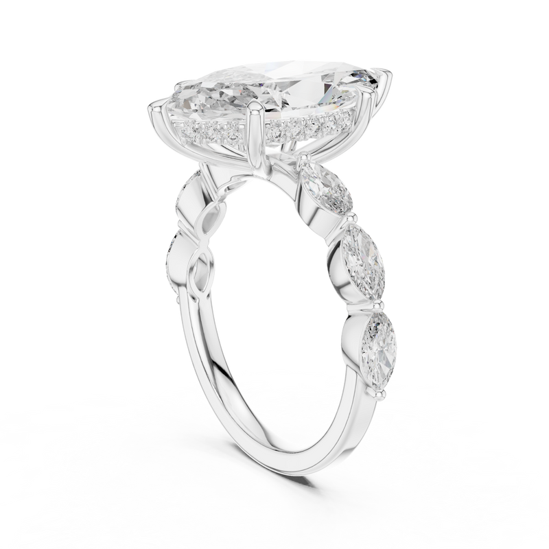 Ladies Ring 9#10013L_05 - White Gold - Image