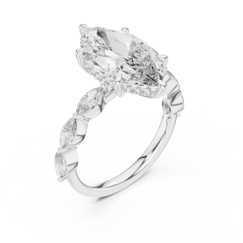 Ladies Ring 9#10013L_05 - White Gold - Image