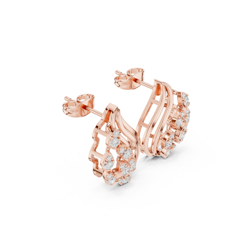 Earring 9#10013PE@7 - Rose Gold - Image