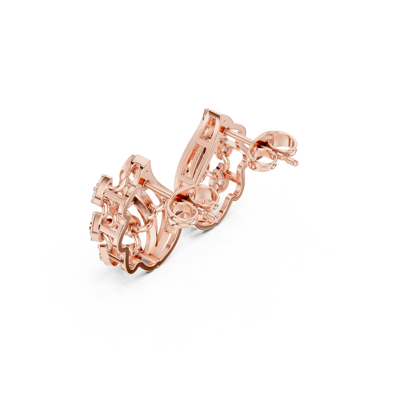 Earring 9#10013PE@7 - Rose Gold - Image