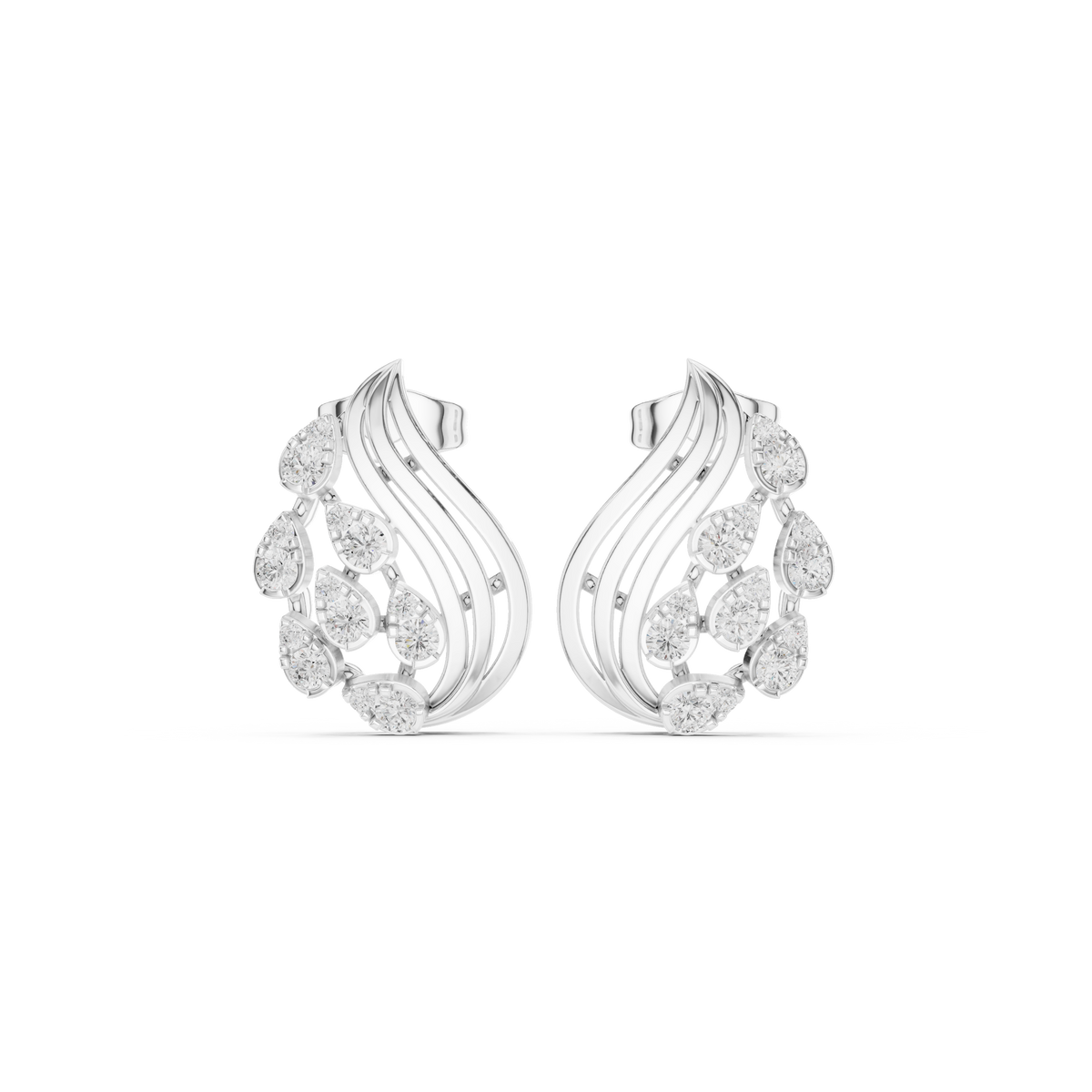 Earring 9#10013PE@7 - White Gold - Image