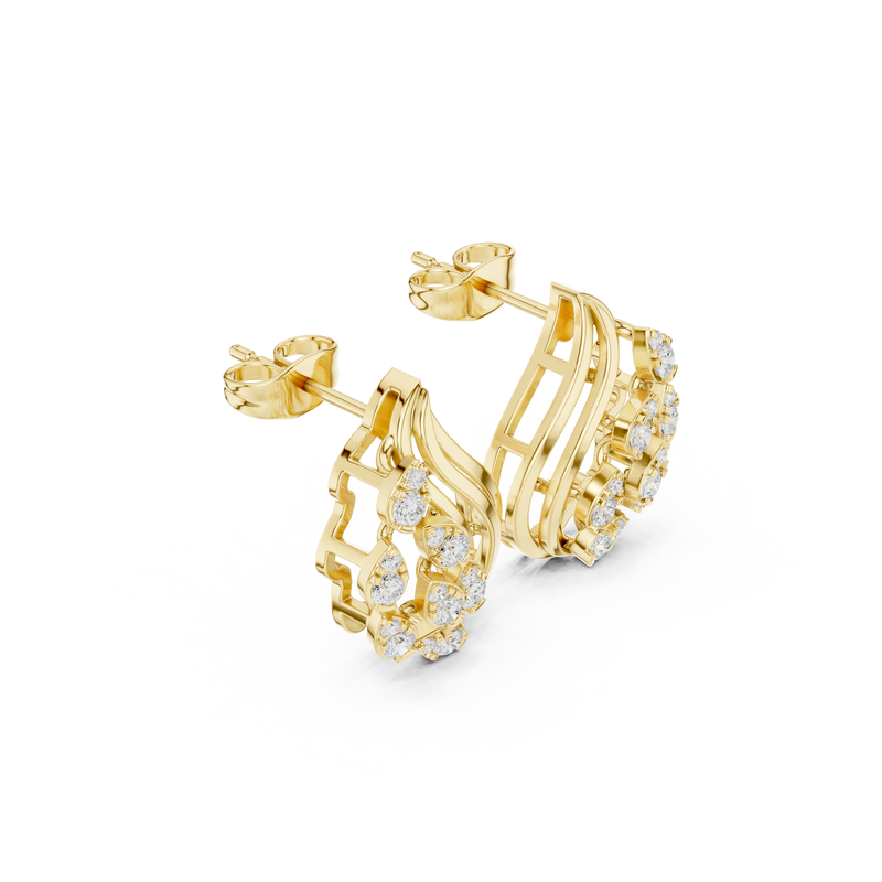 Earring 9#10013PE@7 - Yellow Gold - Image