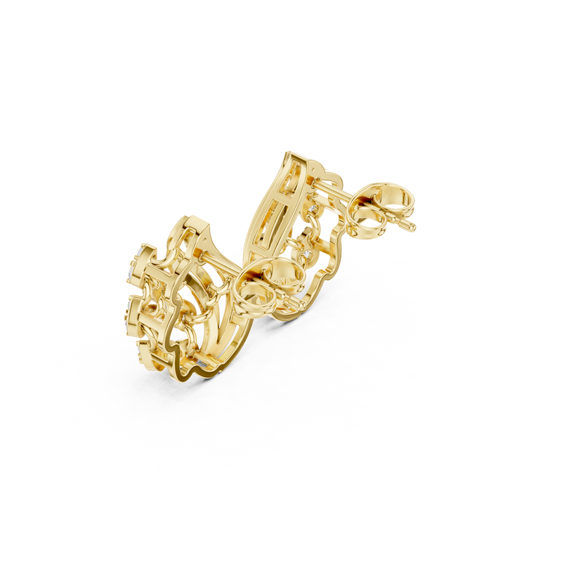 Earring 9#10013PE@7 - Yellow Gold - Image