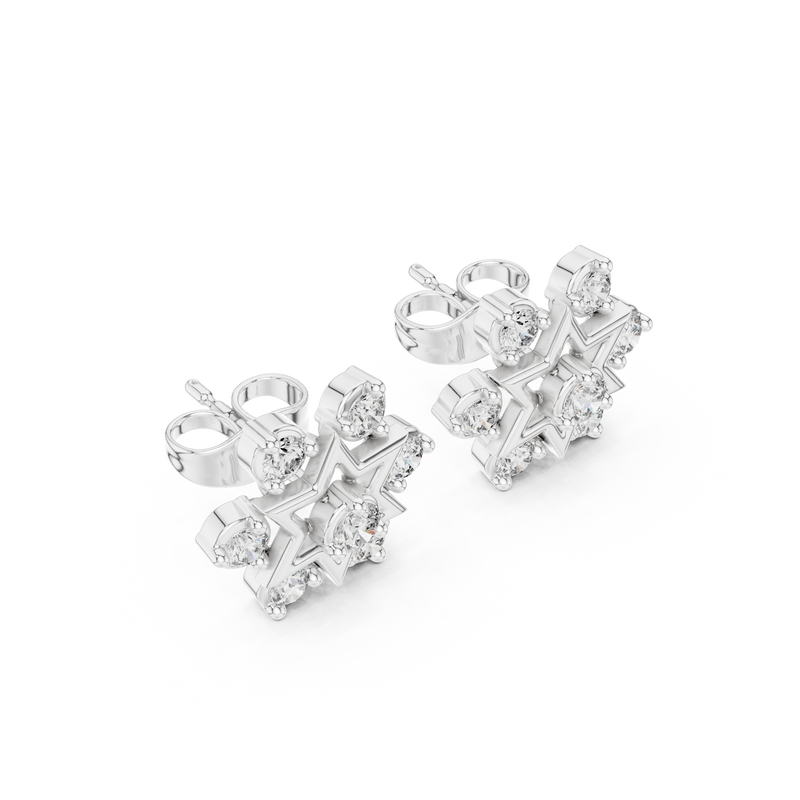 Earring 9#10014E@7 - White Gold - Image