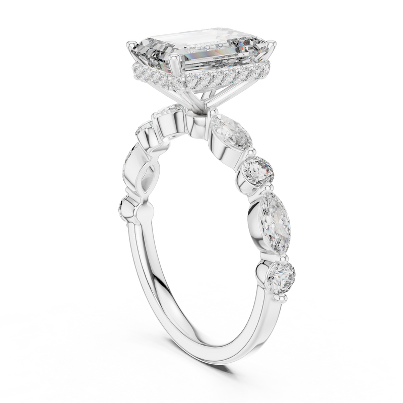 Ladies Ring 9#10014L_04 - White Gold - Image
