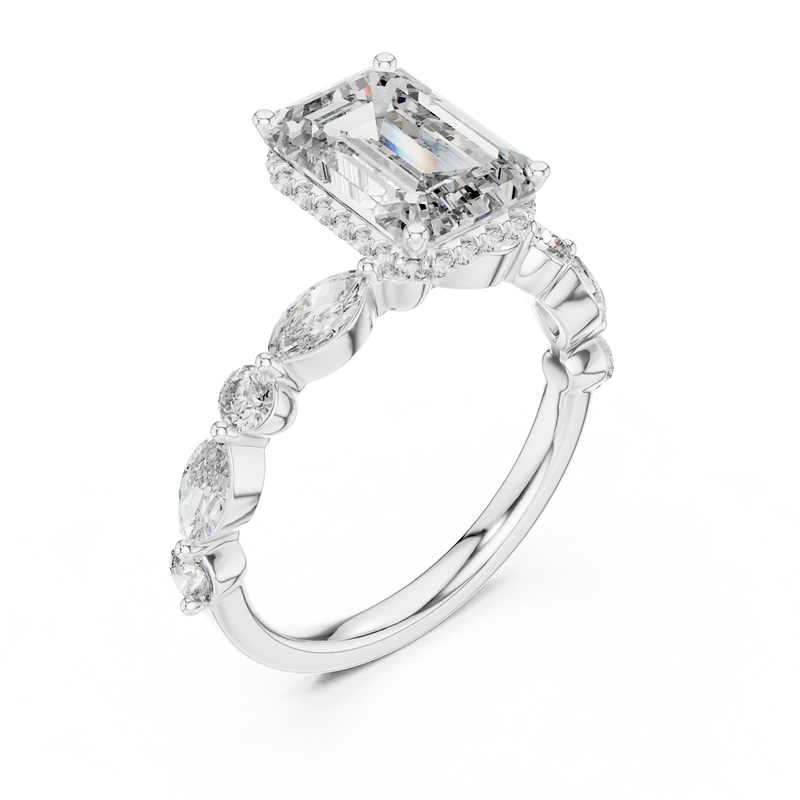 Ladies Ring 9#10014L_04 - White Gold - Image