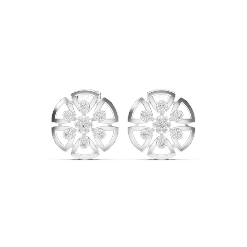 Earring 9#10014PE@7 - White Gold - Image