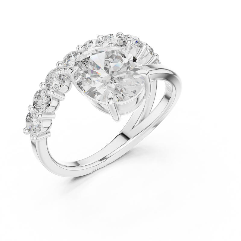 Ladies Ring 9#10015L_27@7 - White Gold - Image