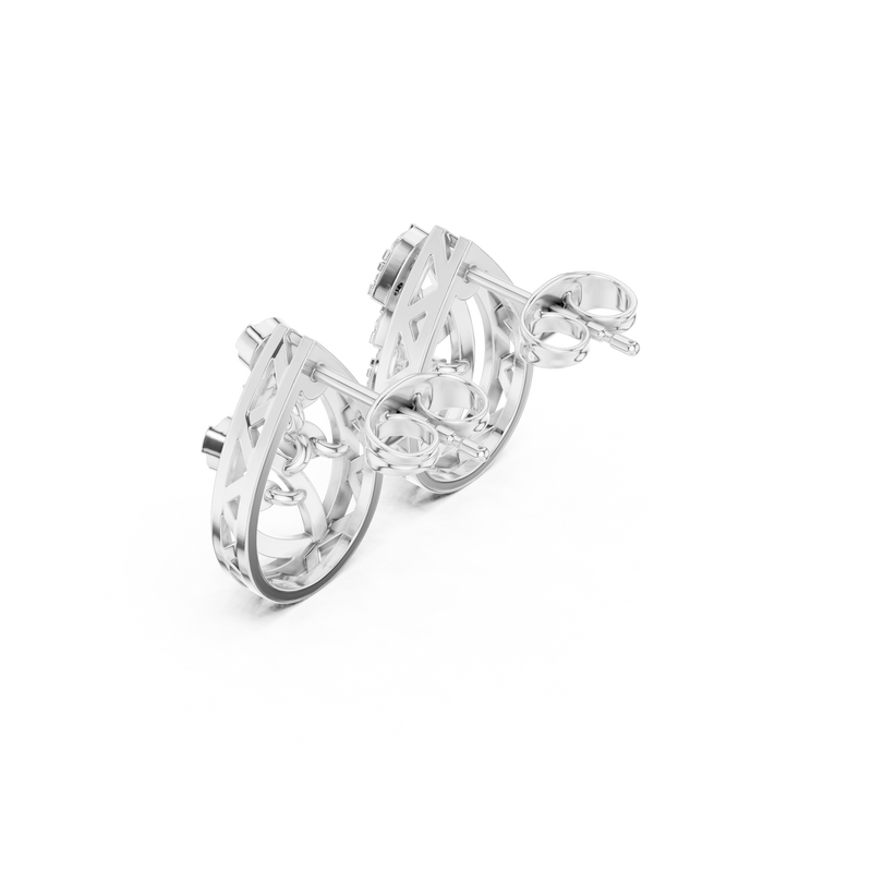 Earring 9#10015PE@7 - White Gold - Image