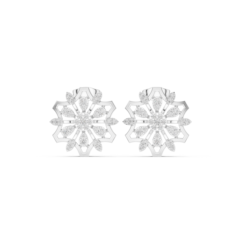 Earring 9#10016PE@7 - White Gold - Image