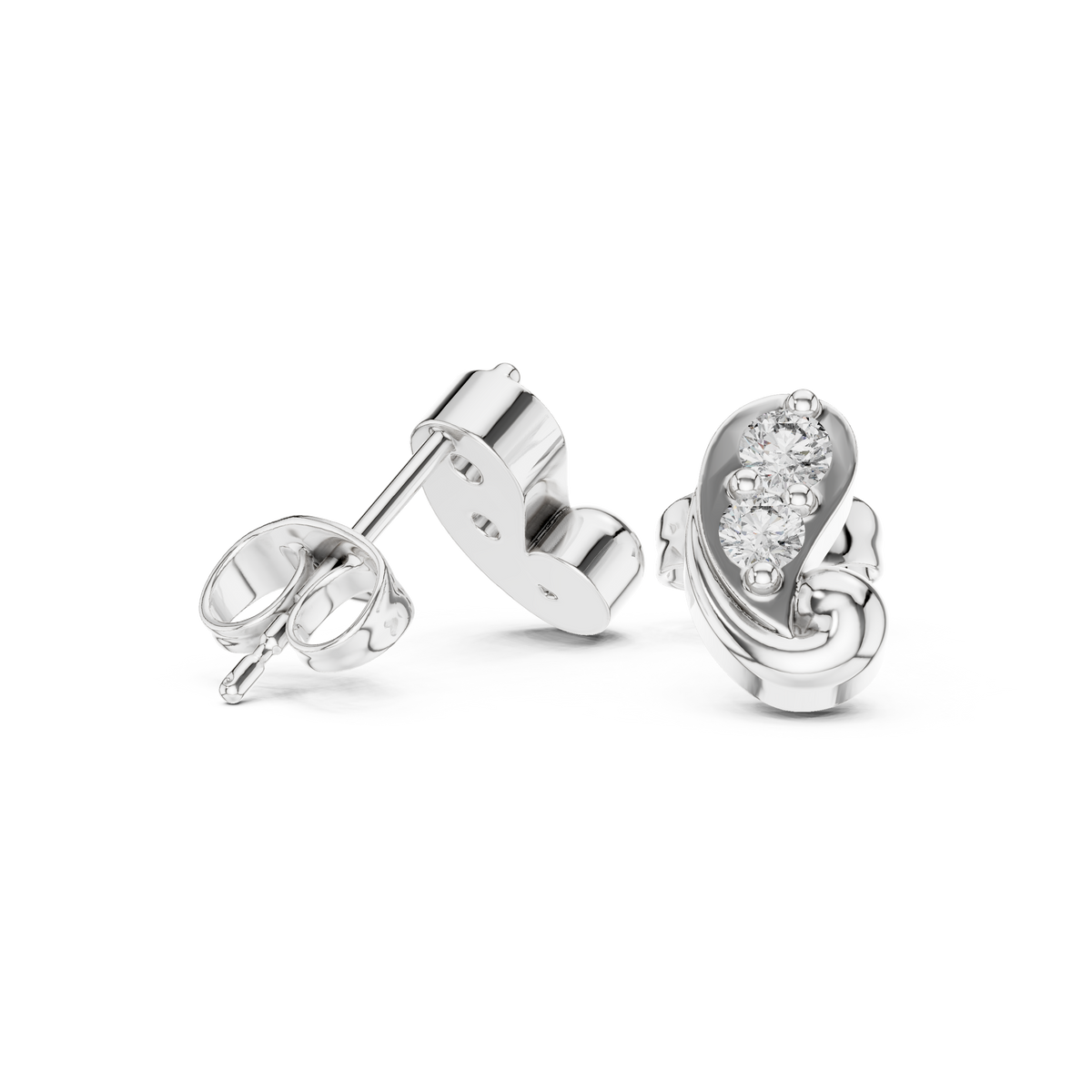 Earring 9#10017E - White Gold - Image