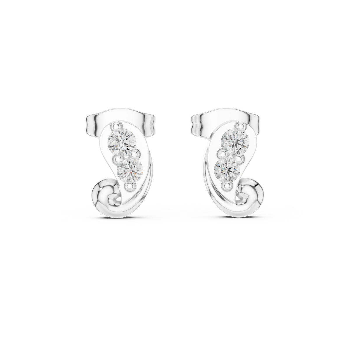 Earring 9#10017E - White Gold - Image