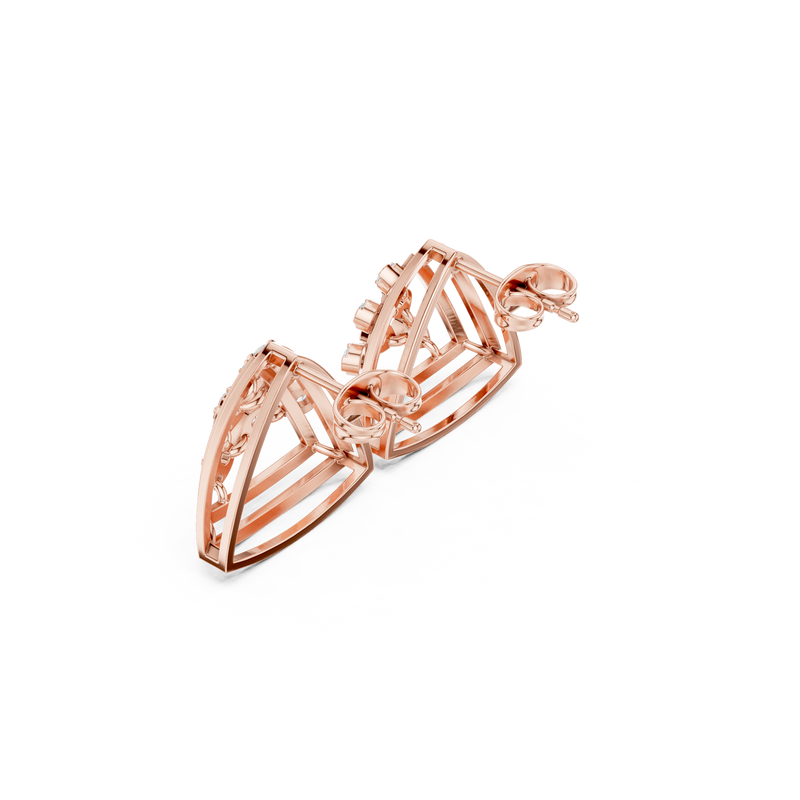 Earring 9#10017PE@7 - Rose Gold - Image