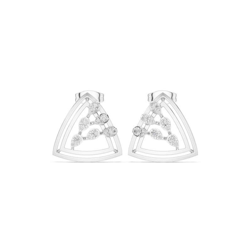 Earring 9#10017PE@7 - White Gold - Image