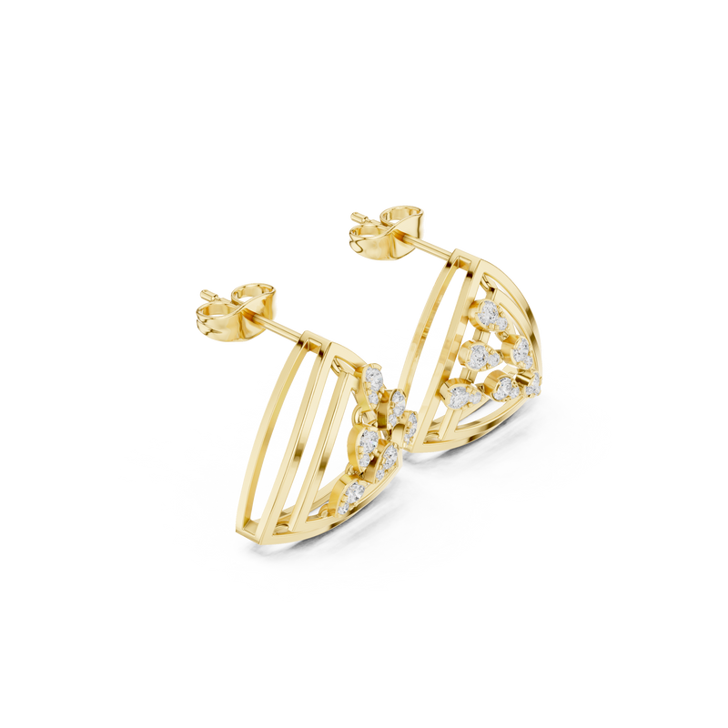 Earring 9#10017PE@7 - Yellow Gold - Image
