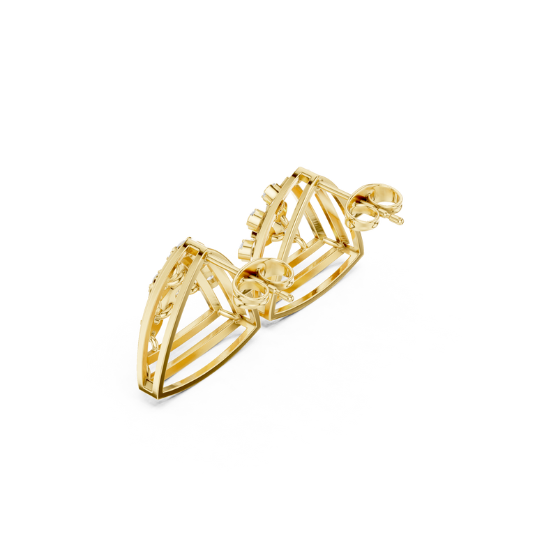 Earring 9#10017PE@7 - Yellow Gold - Image