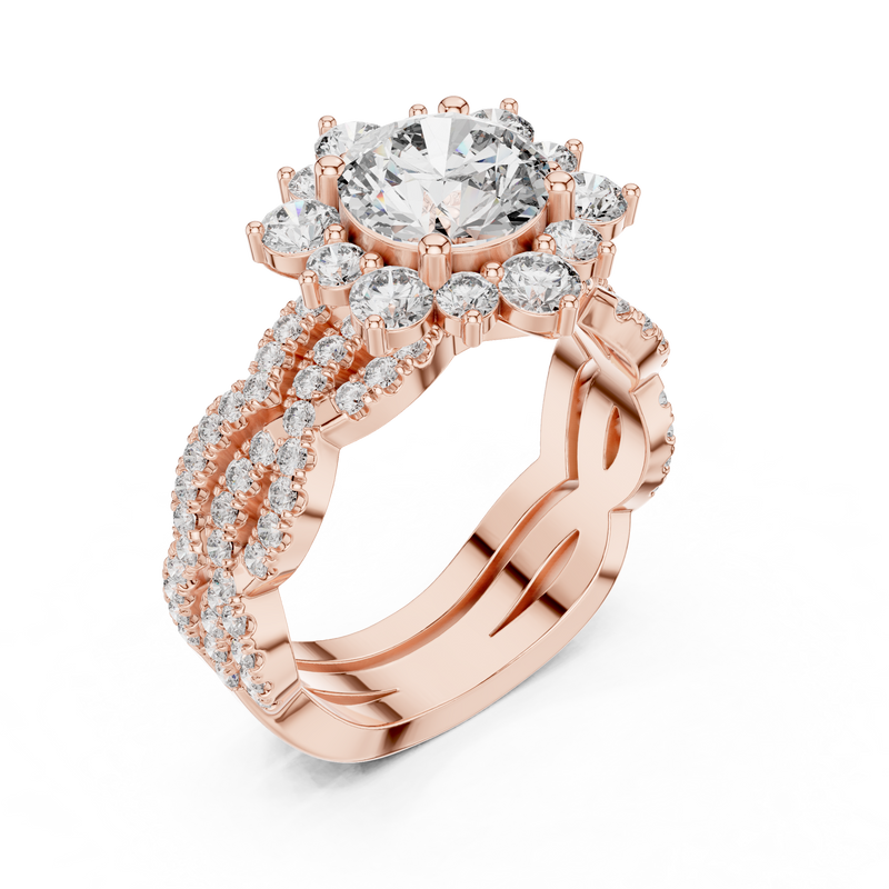 Ladies Ring 9#10018L_34@7 - Rose Gold - Image