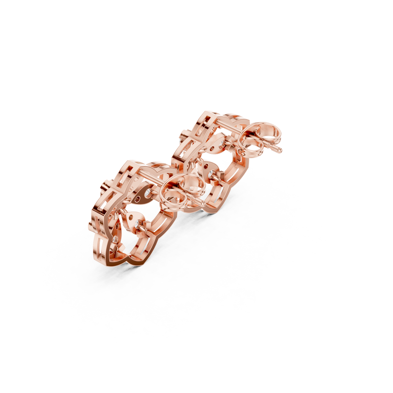 Earring 9#10018PE@7 - Rose Gold - Image