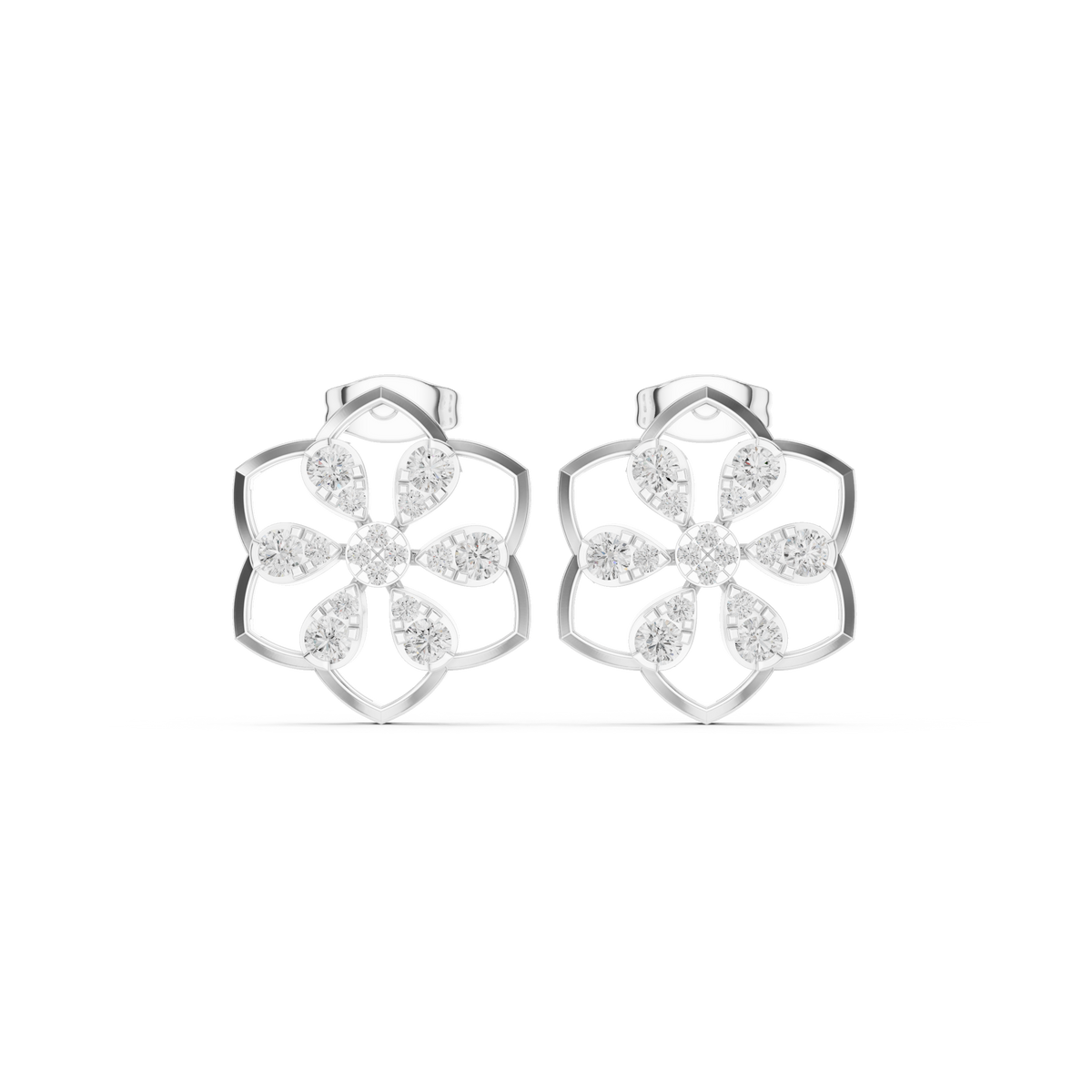 Earring 9#10018PE@7 - White Gold - Image