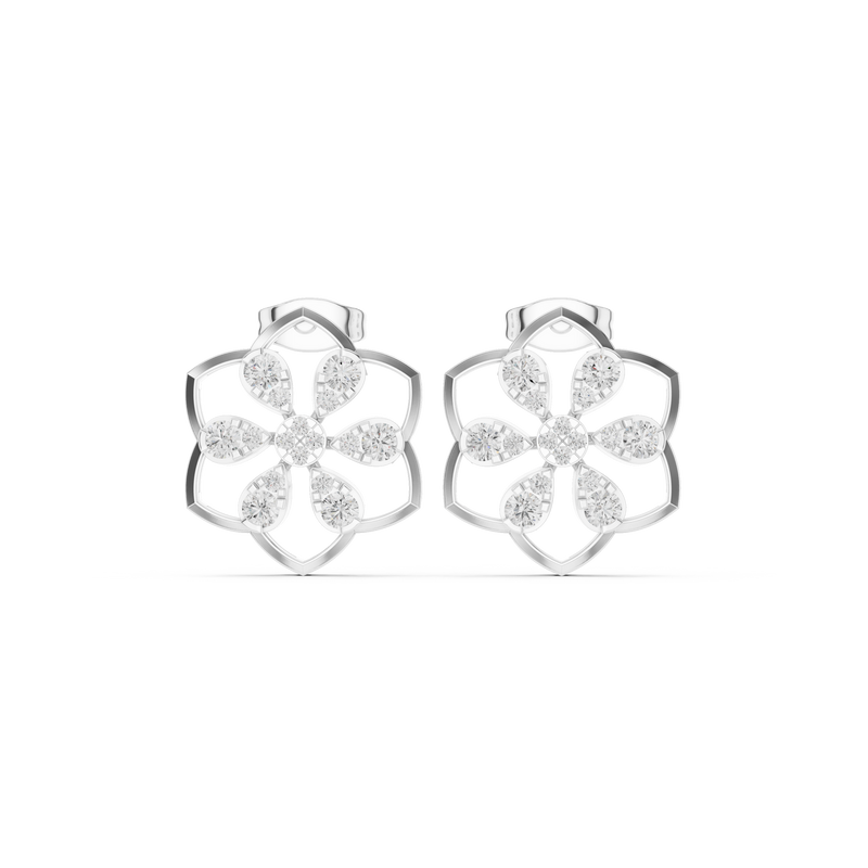 Earring 9#10018PE@7 - White Gold - Image