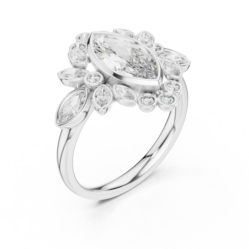 Ladies Ring 9#10019L_33@7 - White Gold - Image