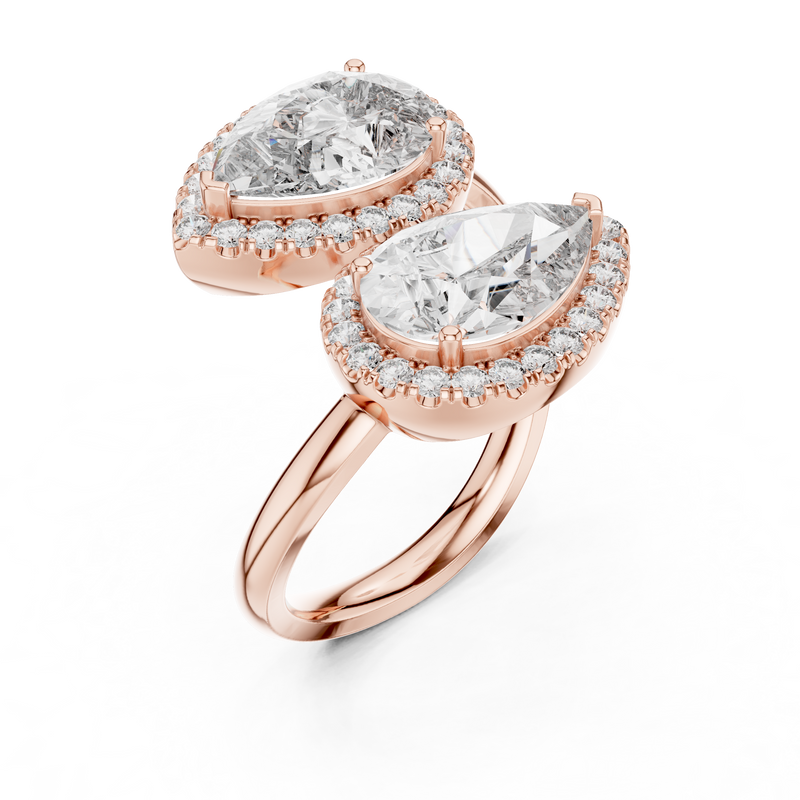Ladies Ring 9#10020L_10 - Rose Gold - Image