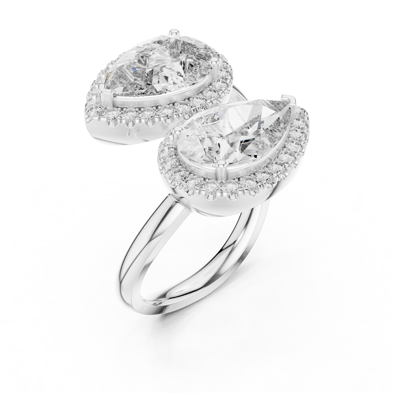 Ladies Ring 9#10020L_10 - White Gold - Image