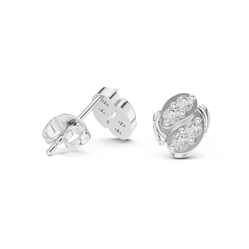 Earring 9#10022E - White Gold - Image