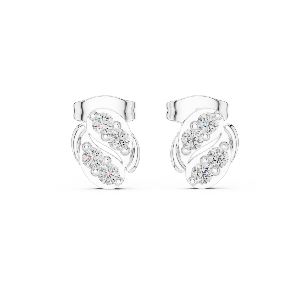 Earring 9#10022E - White Gold - Image