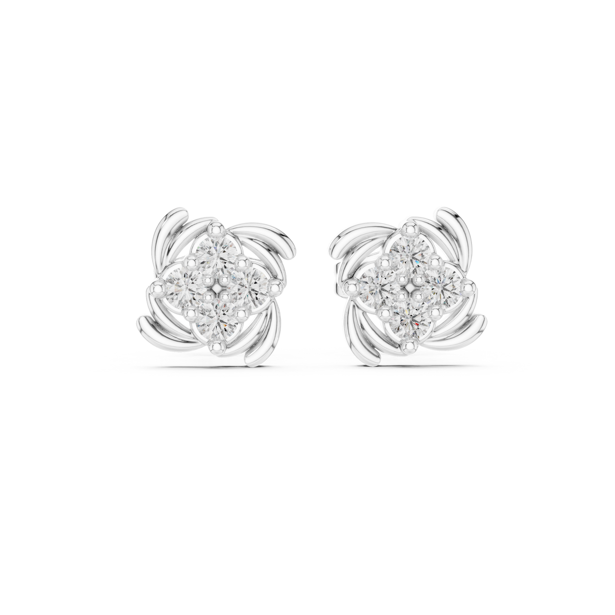 Earring 9#10023E - White Gold - Image