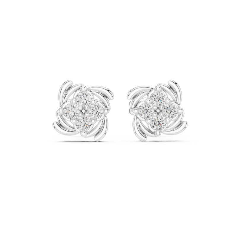Earring 9#10023E - White Gold - Image