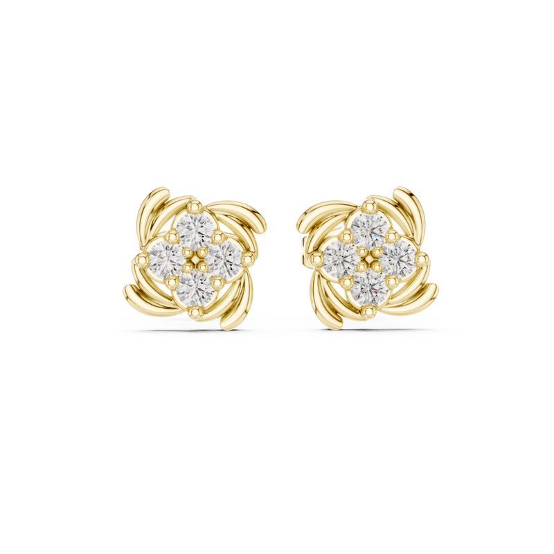 Earring 9#10023E - Yellow Gold - Image