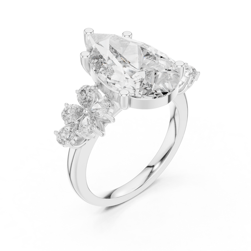 Ladies Ring 9#10024L_37 - White Gold - Image