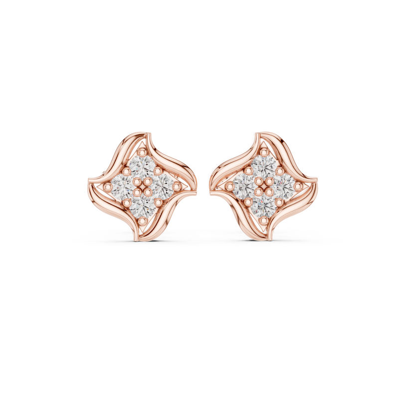 Earring 9#10025E@7 - Rose Gold - Image