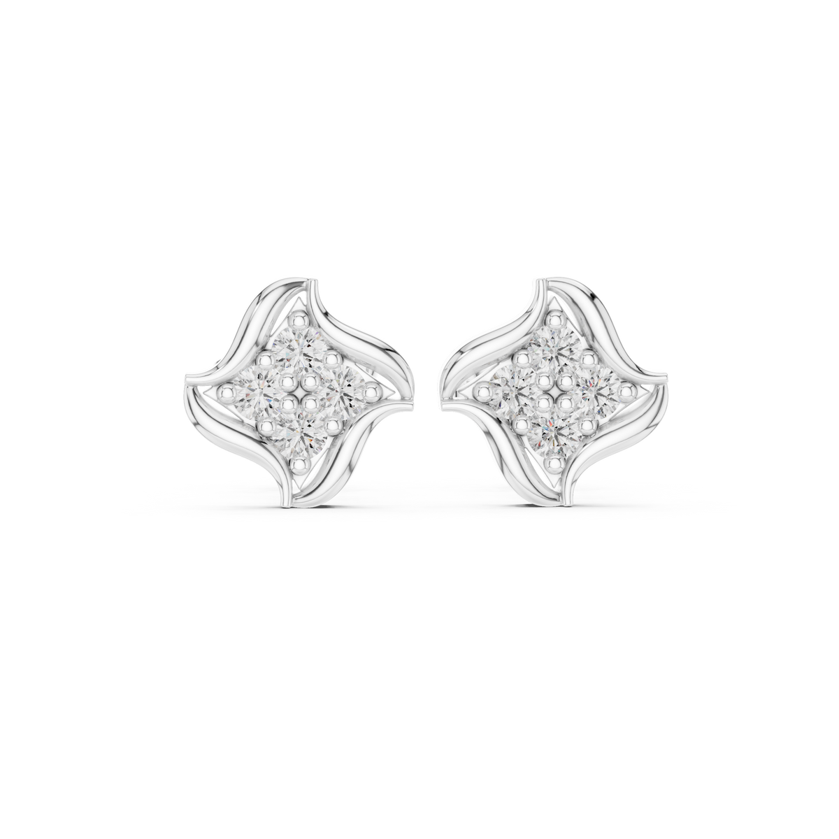 Earring 9#10025E@7 - White Gold - Image