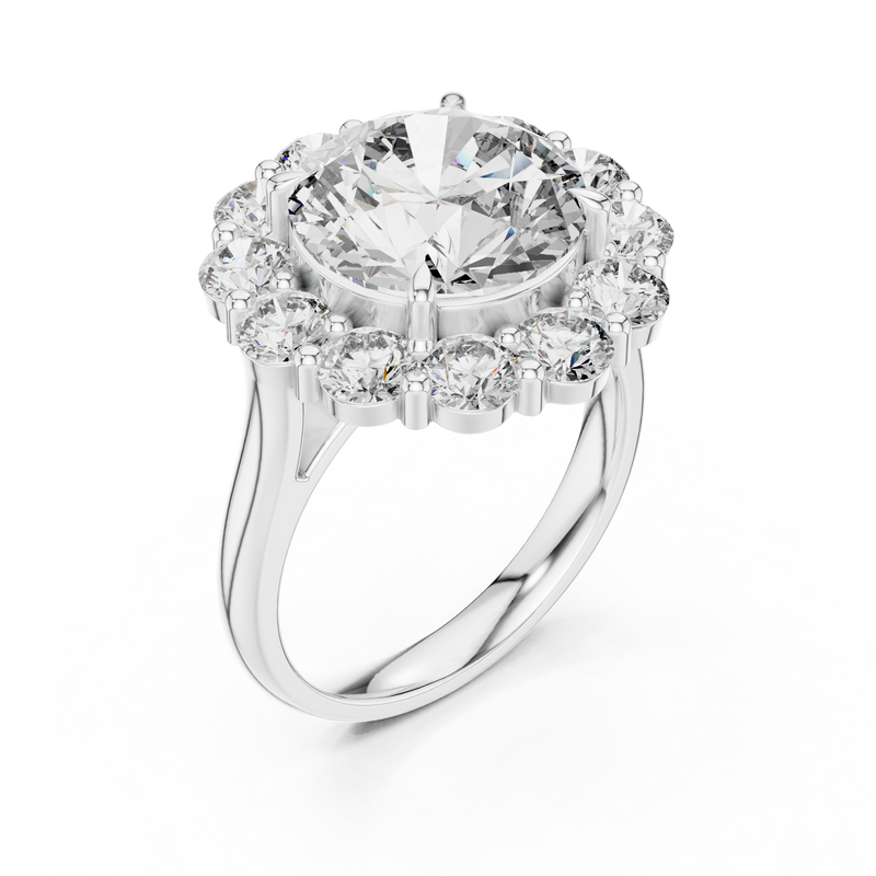 Ladies Ring 9#10025L_09@7 - White Gold - Image