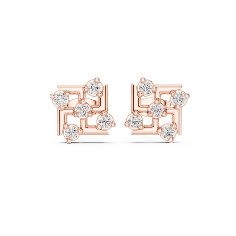 Earring 9#10029E@7 - Rose Gold - Image