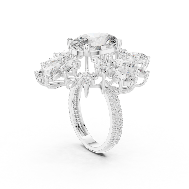 Ladies Ring 9#10030L_36@7 - White Gold - Image