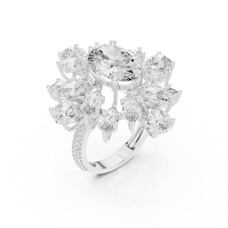 Ladies Ring 9#10030L_36@7 - White Gold - Image