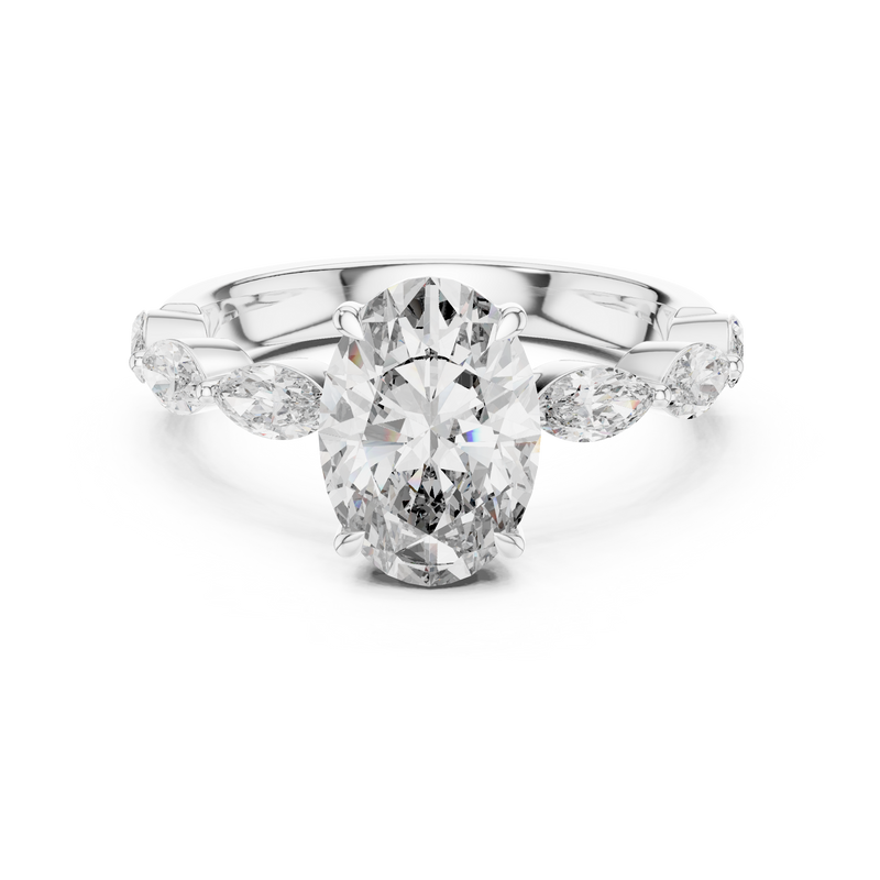 Ladies Ring 9#10031L_SS9@7 - White Gold - Image