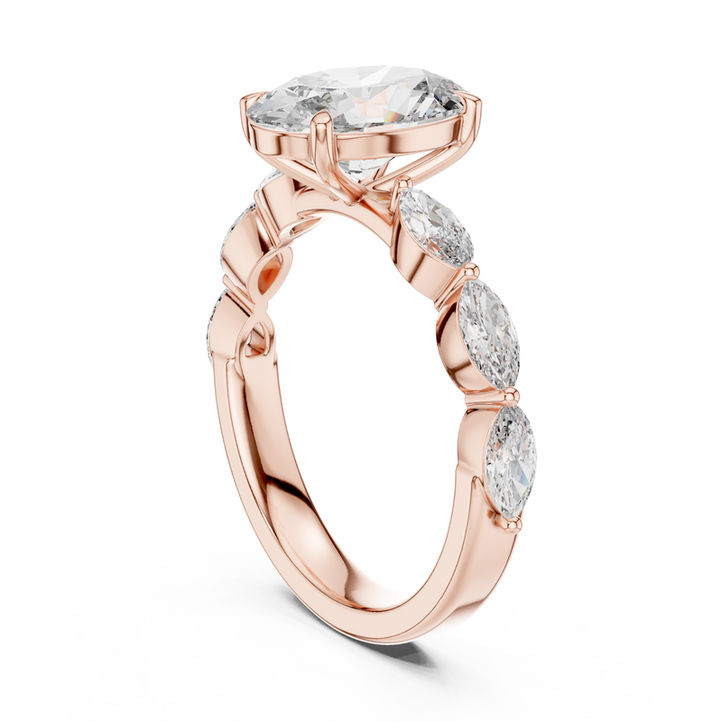 Ladies Ring 9#10031L_SS9@7 - Rose Gold - Image