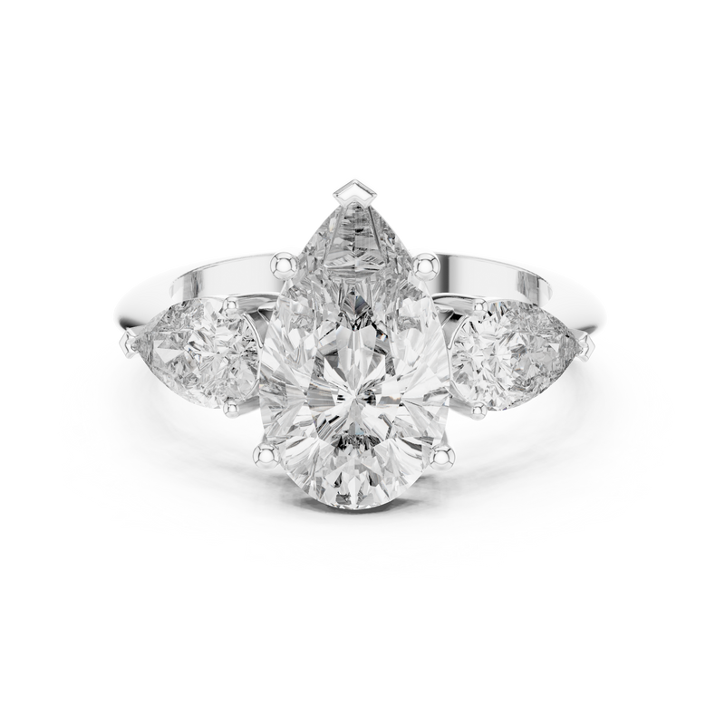 Ladies Ring 9#10033L_SS5 - White Gold - Image