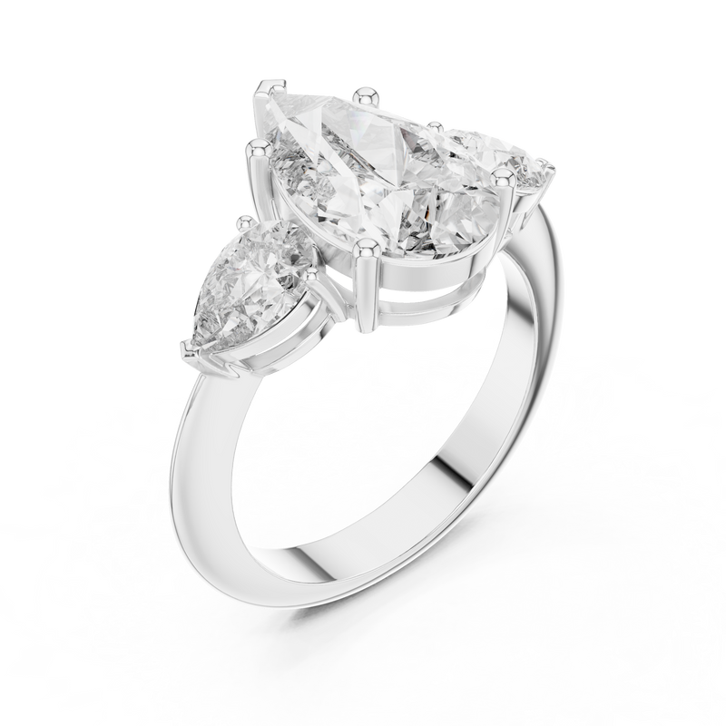 Ladies Ring 9#10033L_SS5 - White Gold - Image